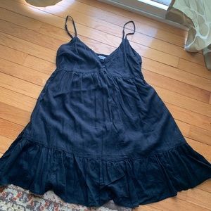 Abercrombie flowy babydoll black dress